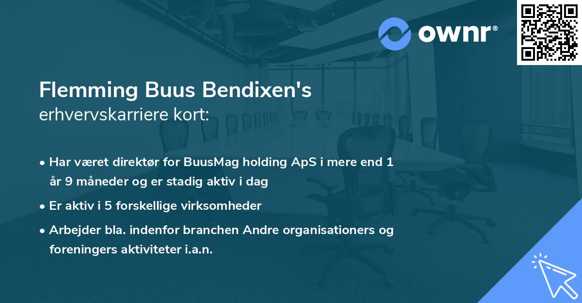 Flemming Buus Bendixen's erhvervskarriere kort