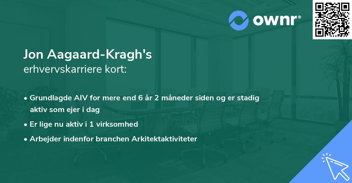 Jon Aagaard-Kragh's erhvervskarriere kort