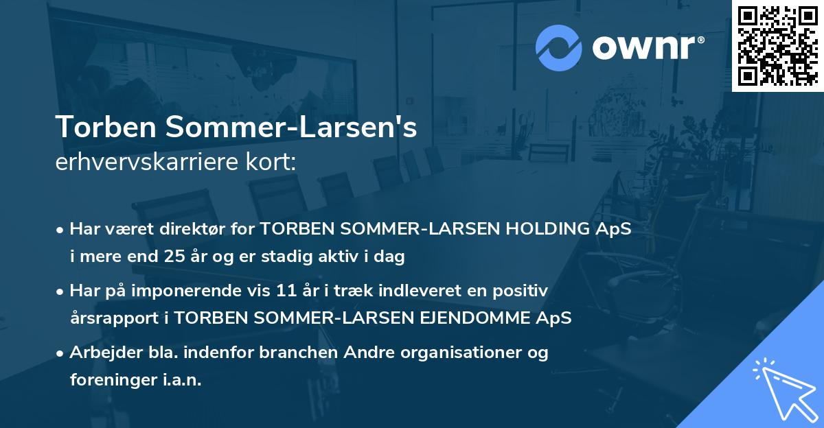 Torben Sommer-Larsen's erhvervskarriere kort