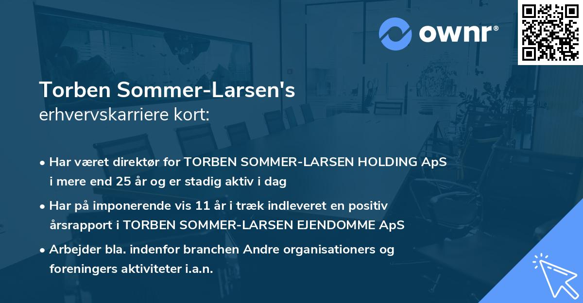 Torben Sommer-Larsen's erhvervskarriere kort