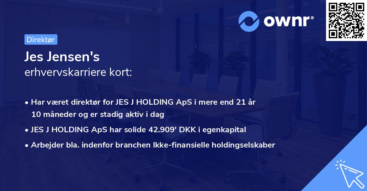 Jes Jensen's erhvervskarriere kort
