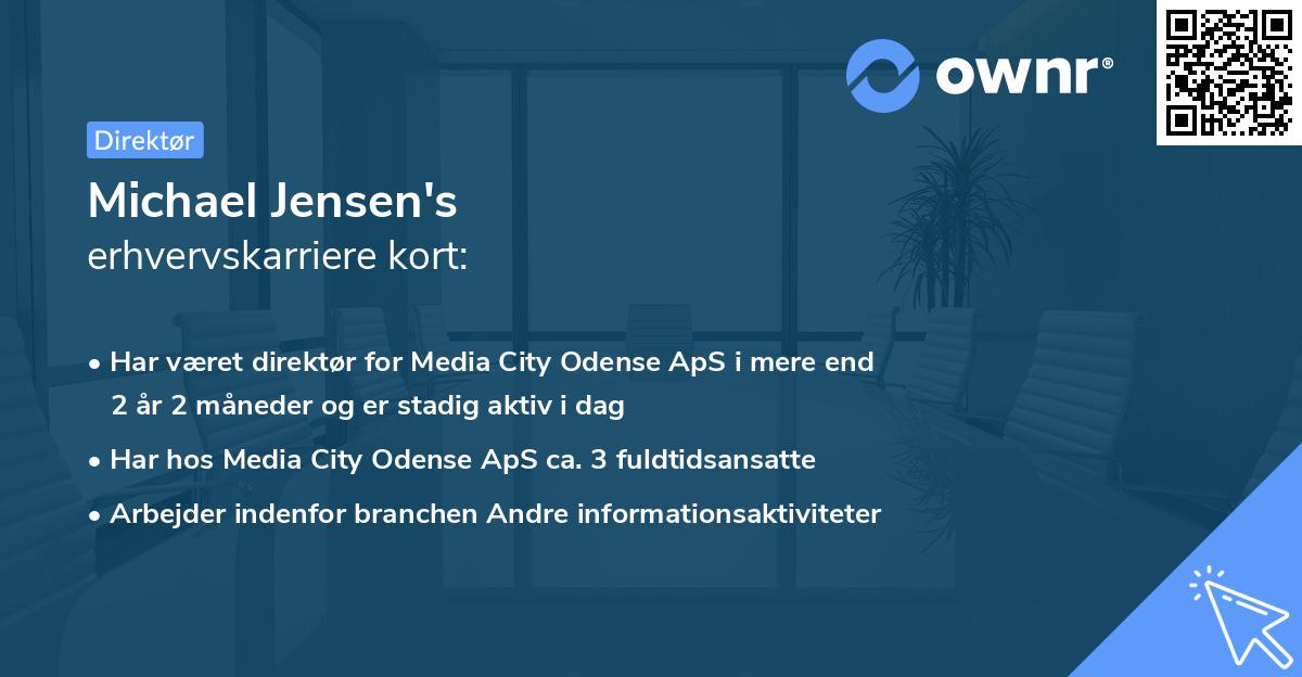 Michael Jensen's erhvervskarriere kort