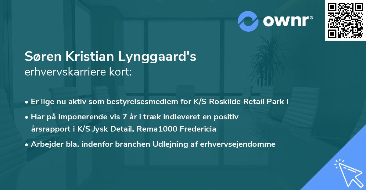 Søren Kristian Lynggaard's erhvervskarriere kort