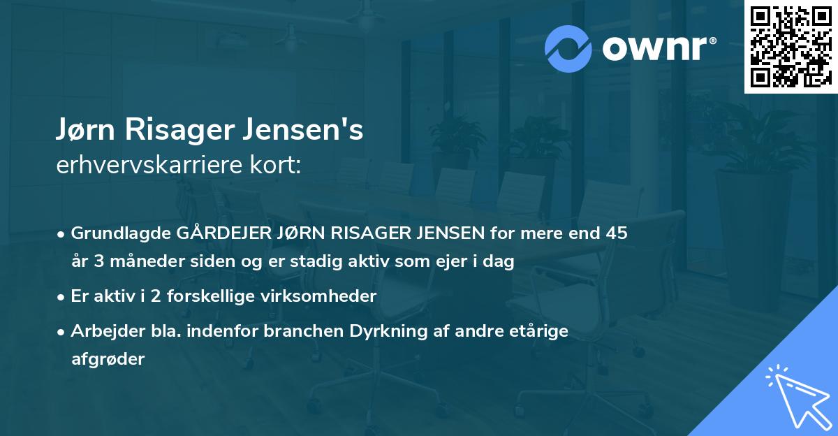 Jørn Risager Jensen's erhvervskarriere kort