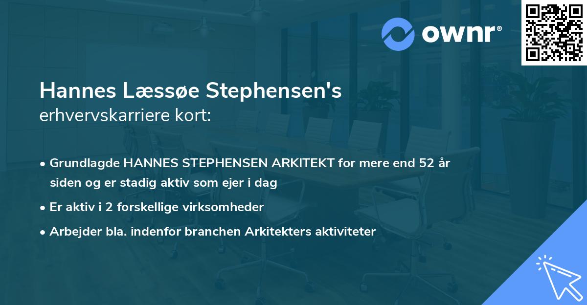 Hannes Læssøe Stephensen's erhvervskarriere kort