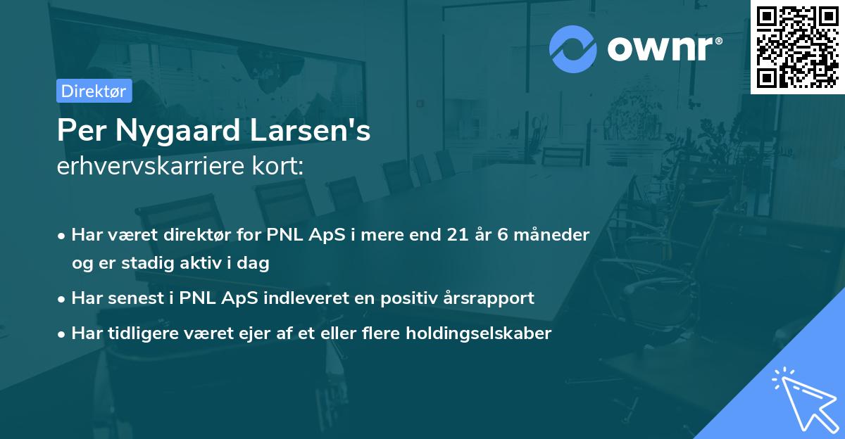 Per Nygaard Larsen's erhvervskarriere kort