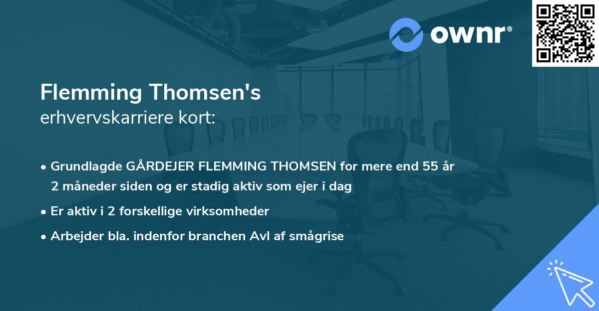 Flemming Thomsen's erhvervskarriere kort