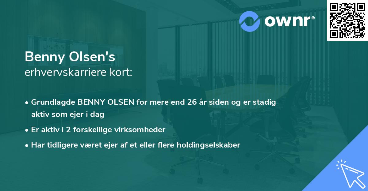 Benny Olsen's erhvervskarriere kort