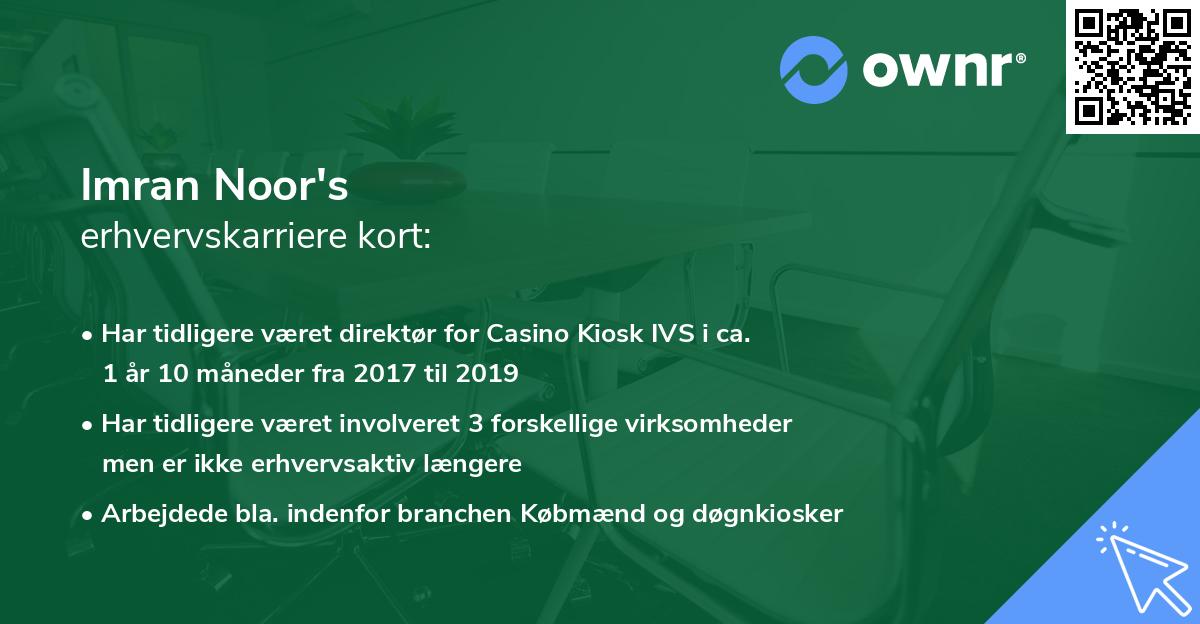 Imran Noor's erhvervskarriere kort