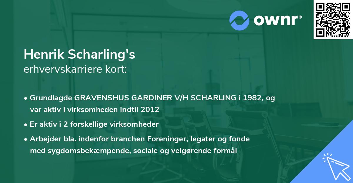 Henrik Scharling's erhvervskarriere kort