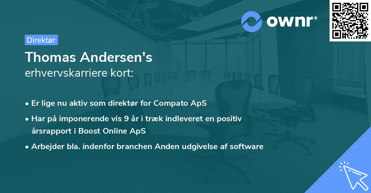 Thomas Andersen's erhvervskarriere kort