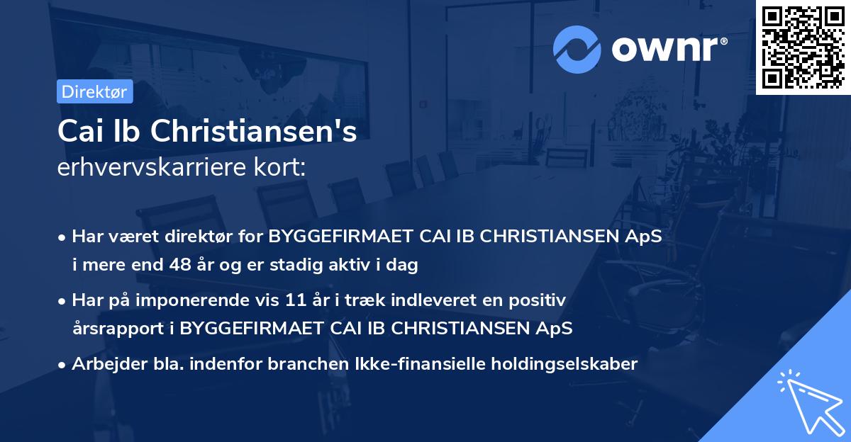 Cai Ib Christiansen's erhvervskarriere kort