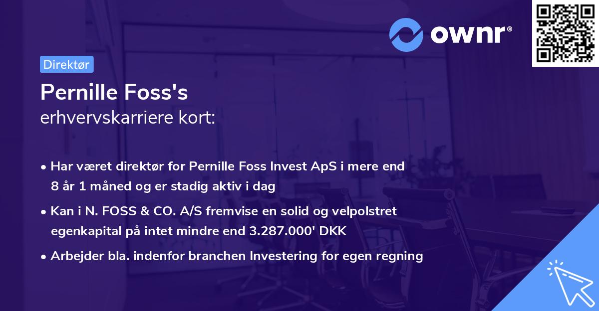 Pernille Foss's erhvervskarriere kort