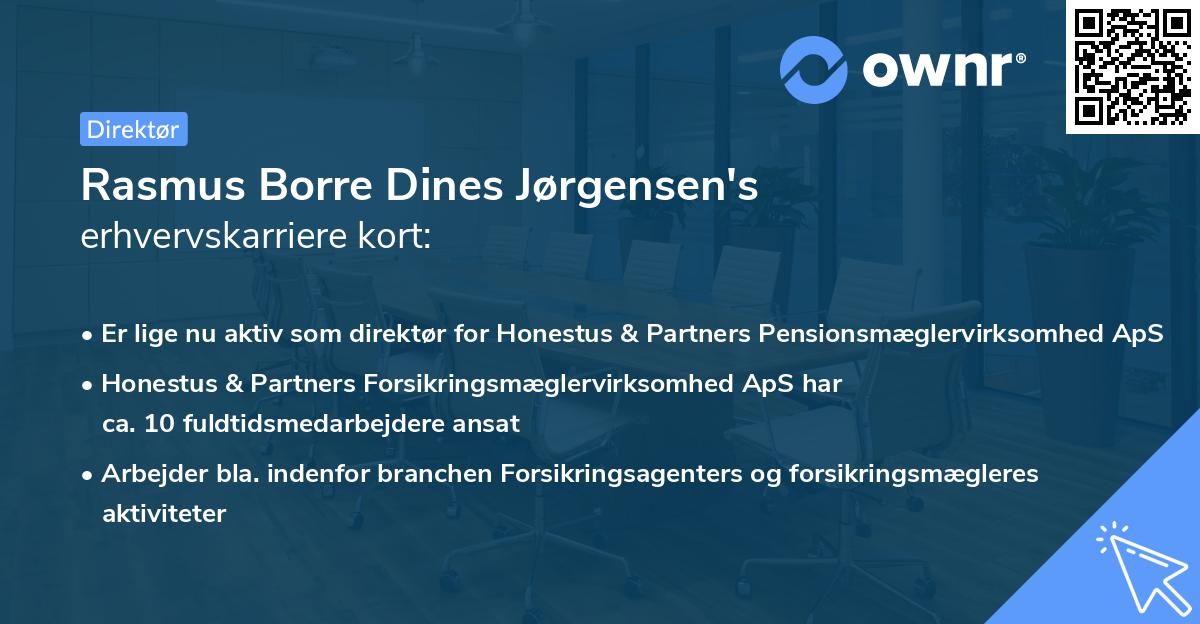 Rasmus Borre Dines Jørgensen's erhvervskarriere kort