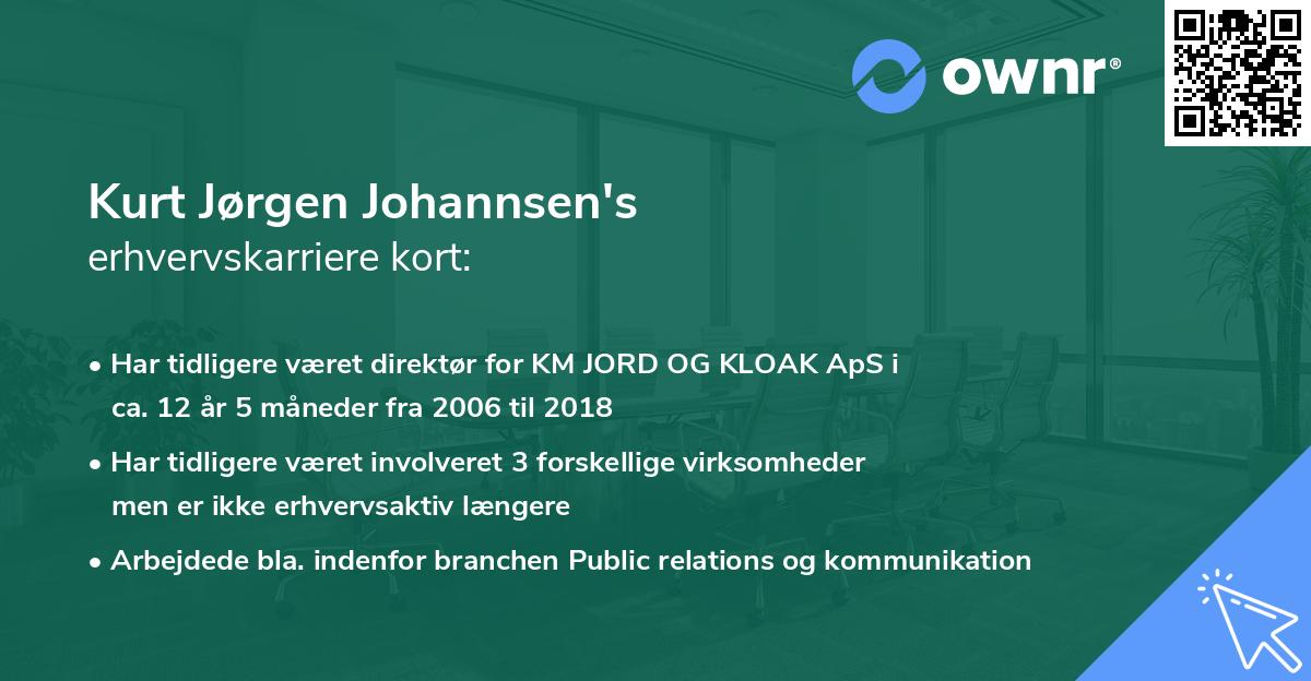 Kurt Jørgen Johannsen's erhvervskarriere kort
