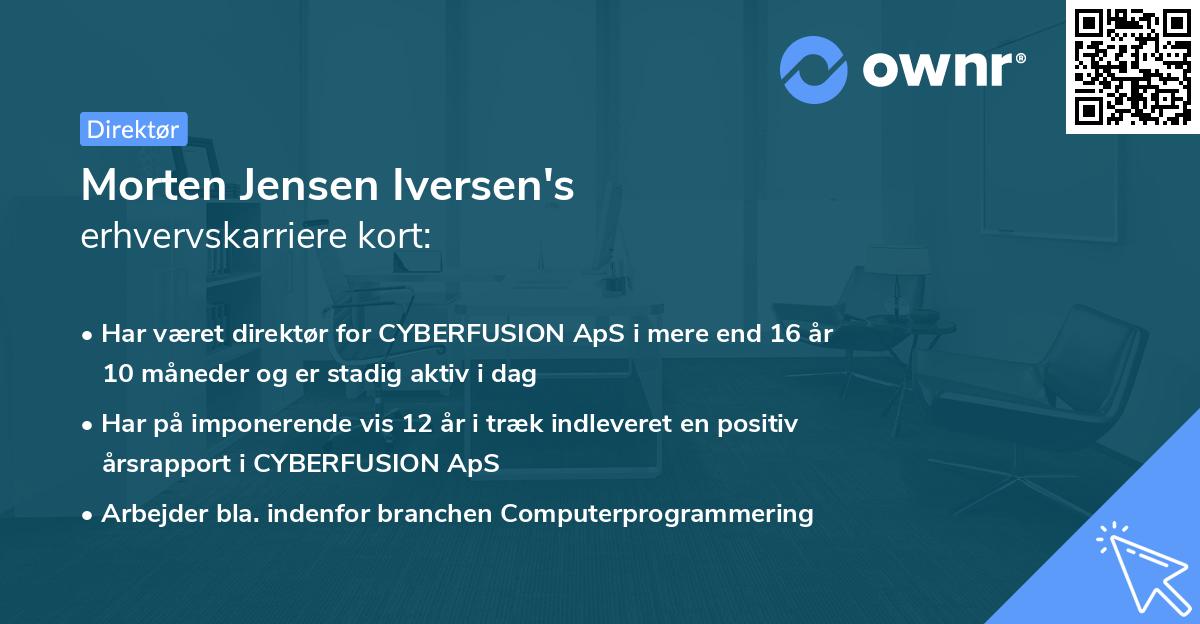 Morten Jensen Iversen's erhvervskarriere kort