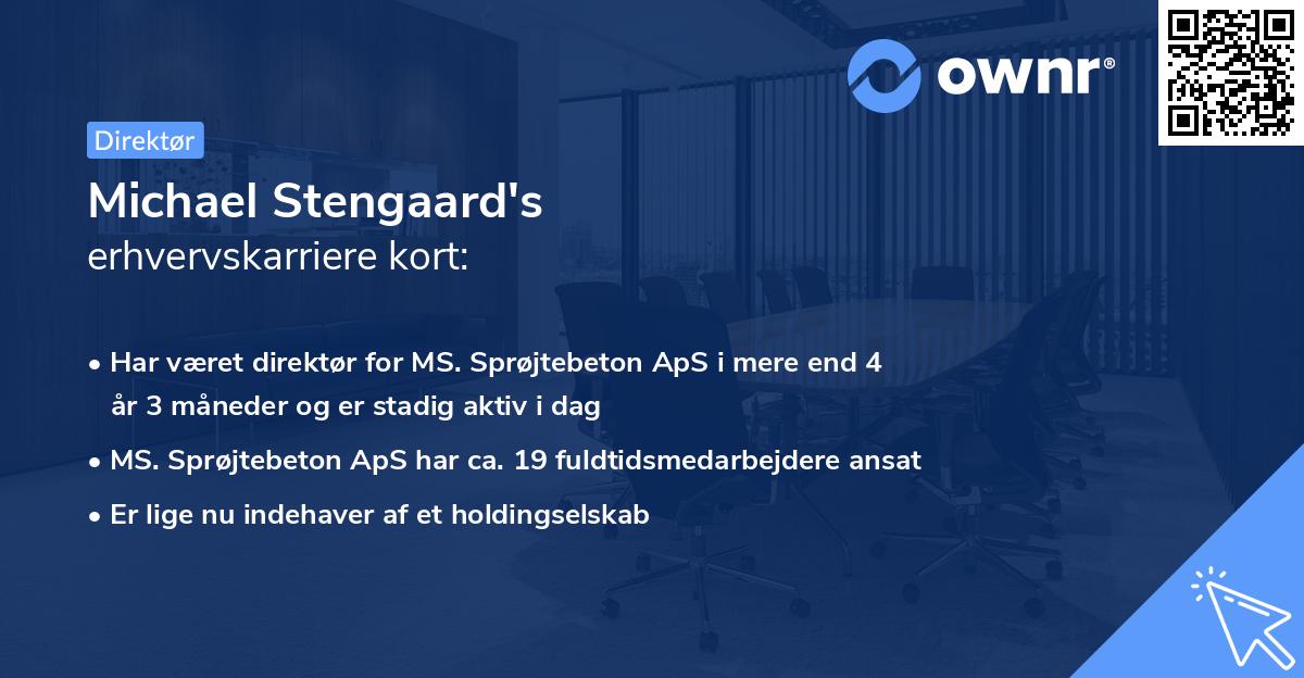 Michael Stengaard's erhvervskarriere kort