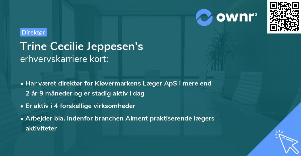 Trine Cecilie Jeppesen's erhvervskarriere kort