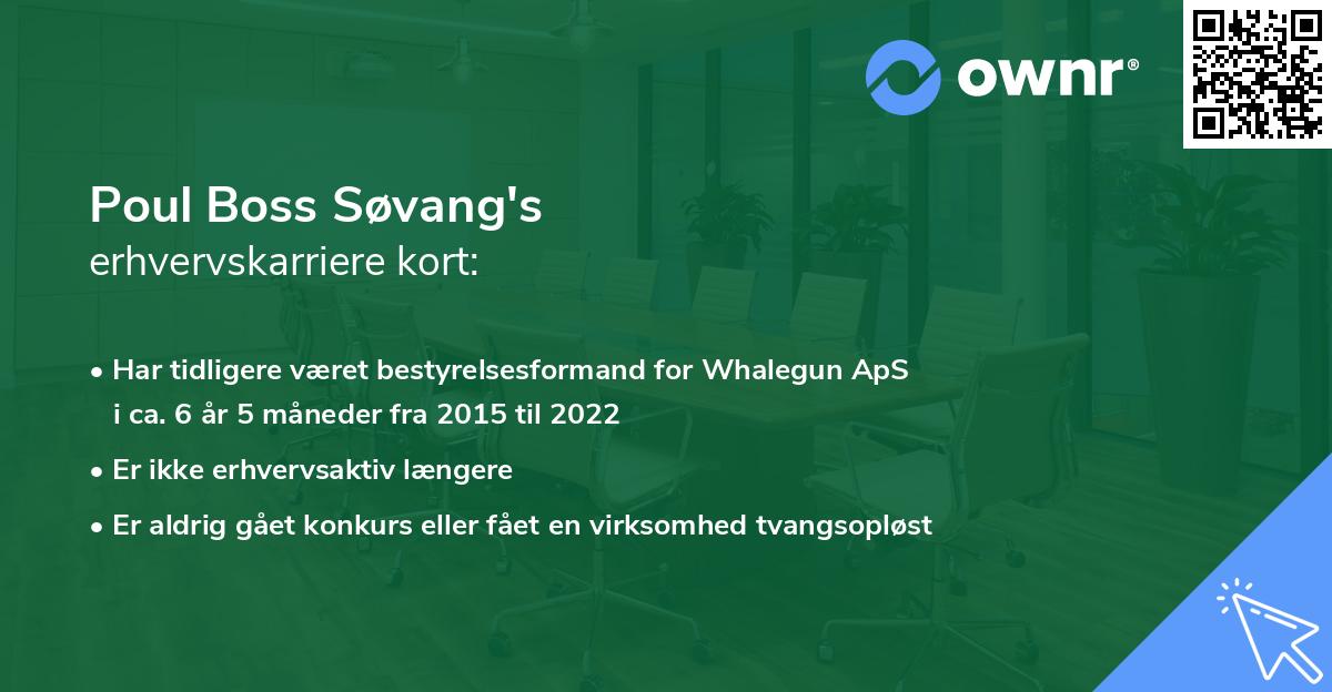 Poul Boss Søvang's erhvervskarriere kort