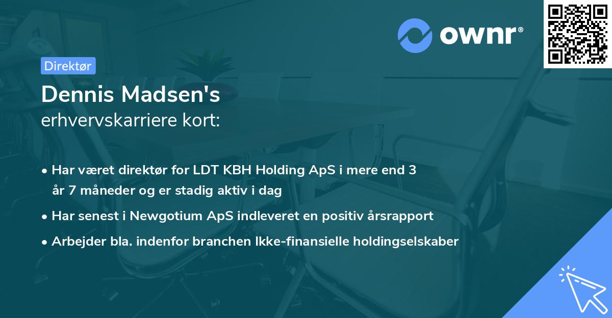 Dennis Madsen's erhvervskarriere kort