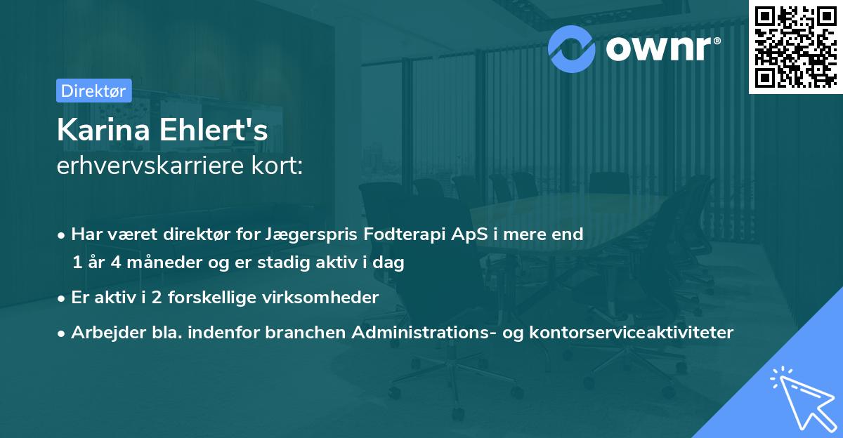 Karina Ehlert's erhvervskarriere kort