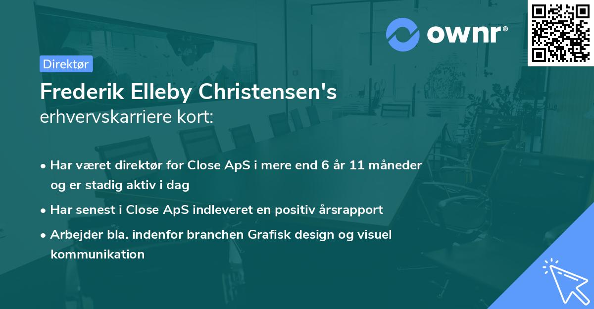Frederik Elleby Christensen's erhvervskarriere kort