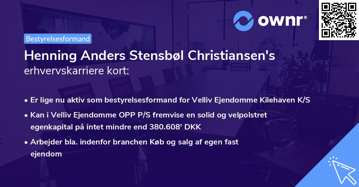 Henning Anders Stensbøl Christiansen's erhvervskarriere kort