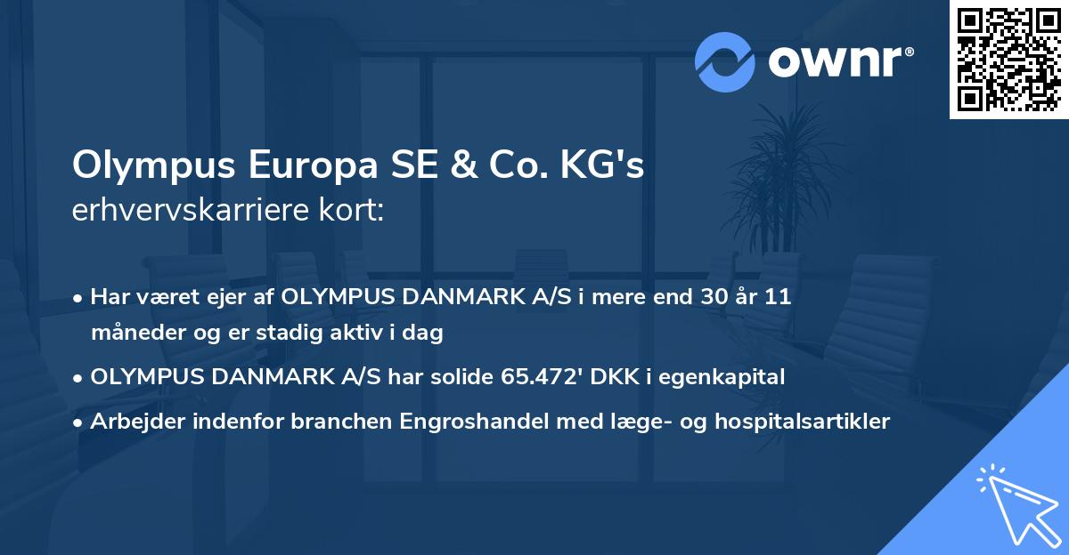 Olympus Europa SE & Co. KG's erhvervskarriere kort