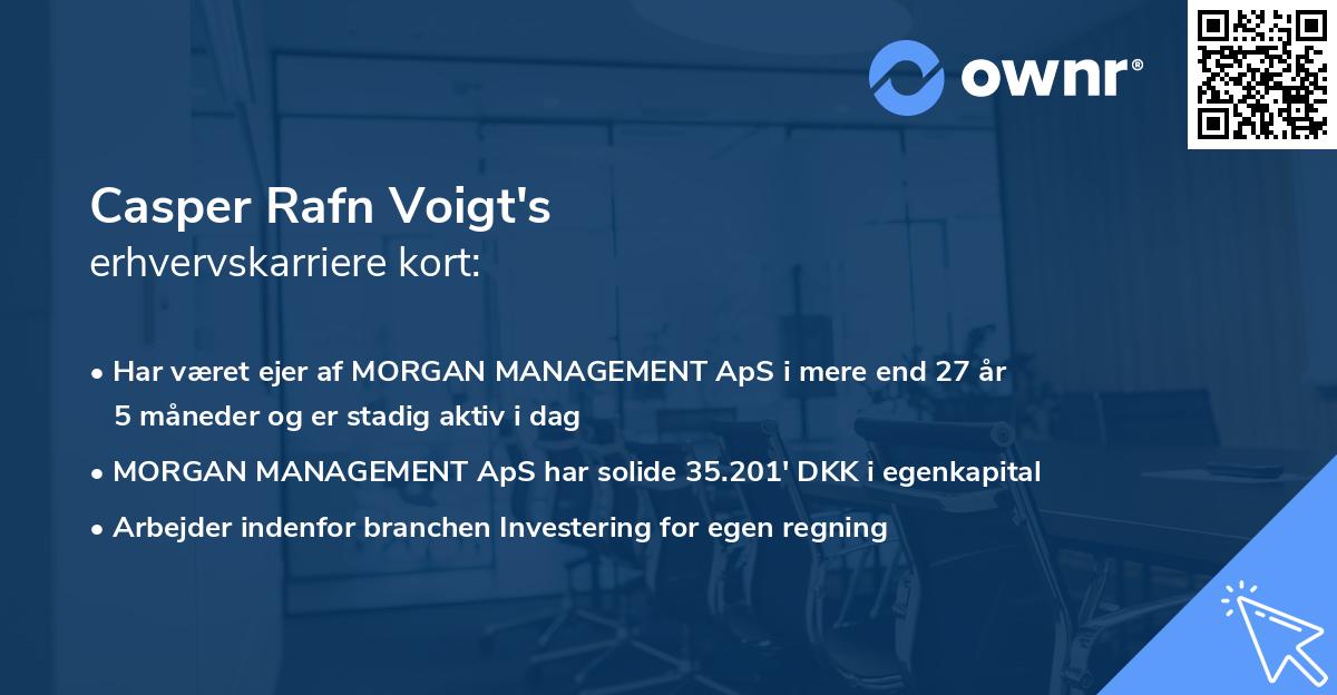 Casper Rafn Voigt's erhvervskarriere kort