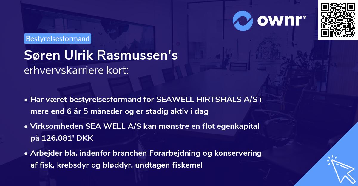 Søren Ulrik Rasmussen's erhvervskarriere kort