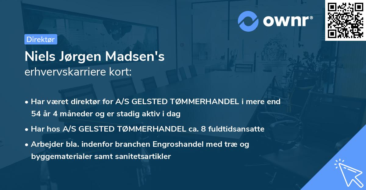 Niels Jørgen Madsen's erhvervskarriere kort