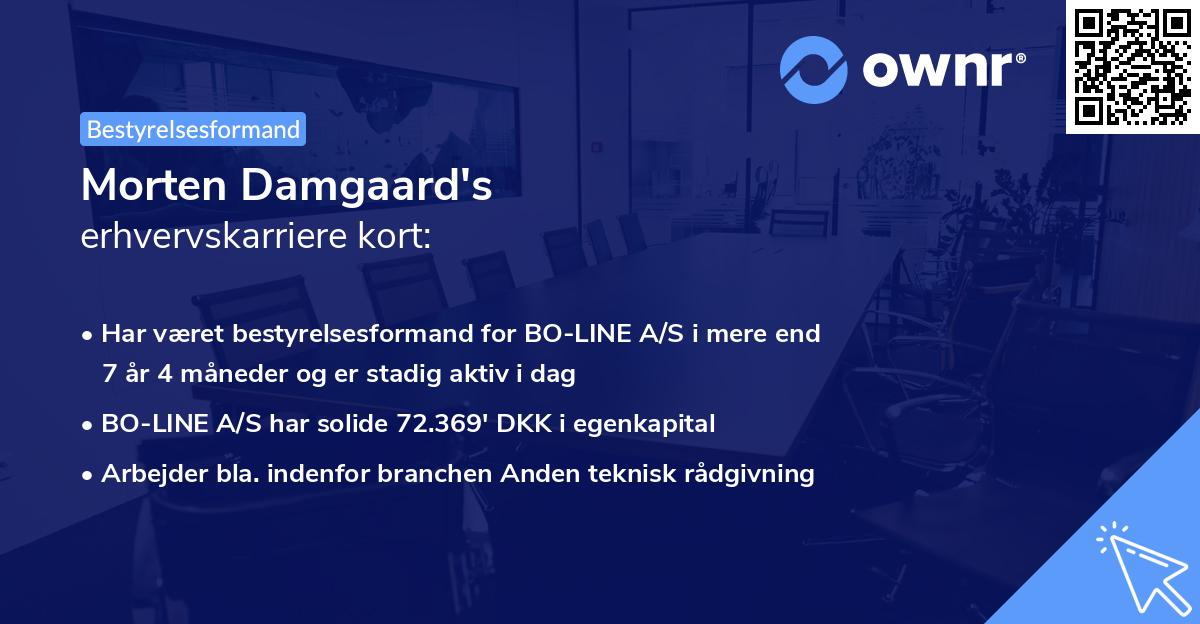 Morten Damgaard's erhvervskarriere kort