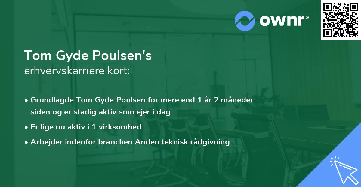 Tom Gyde Poulsen's erhvervskarriere kort