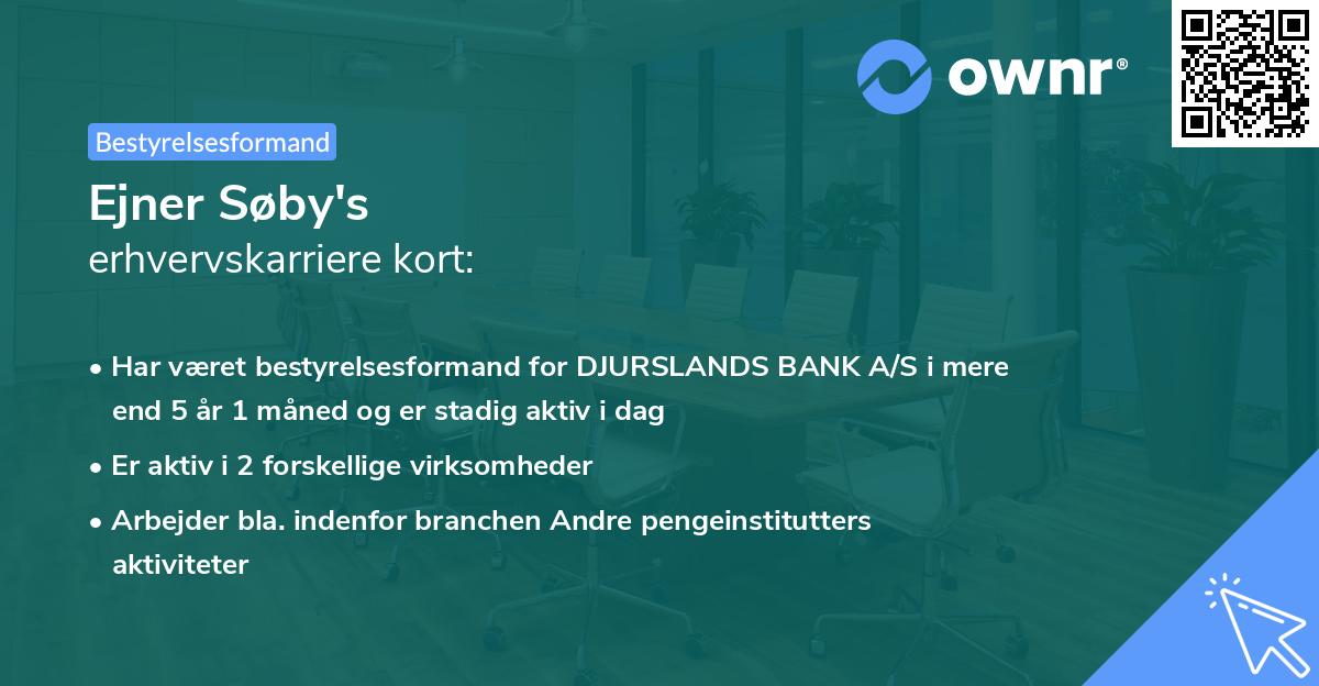 Ejner Søby's erhvervskarriere kort