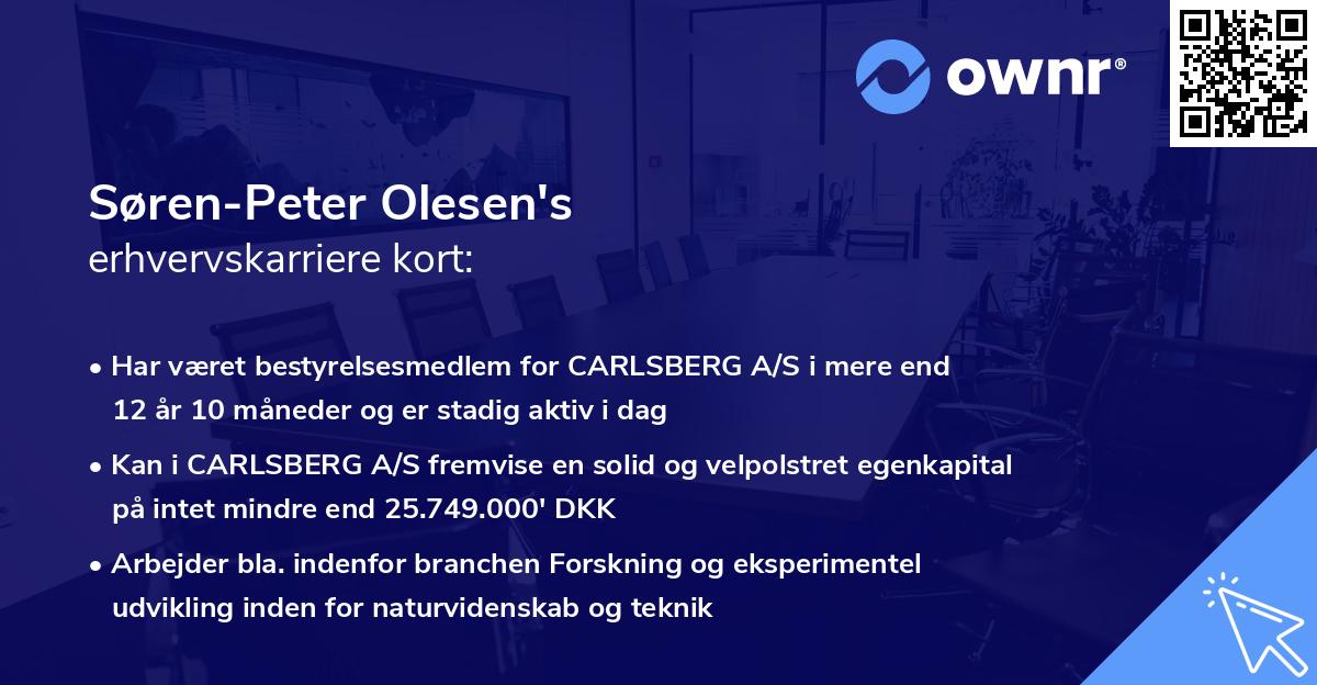 Søren-Peter Olesen's erhvervskarriere kort