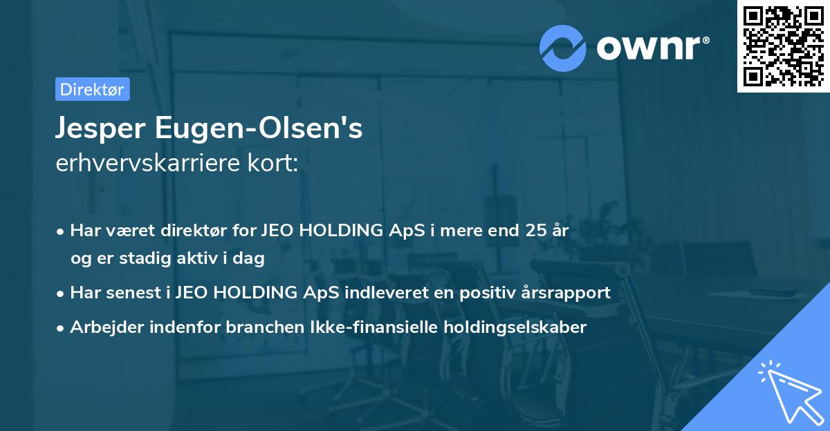 Jesper Eugen-Olsen's erhvervskarriere kort
