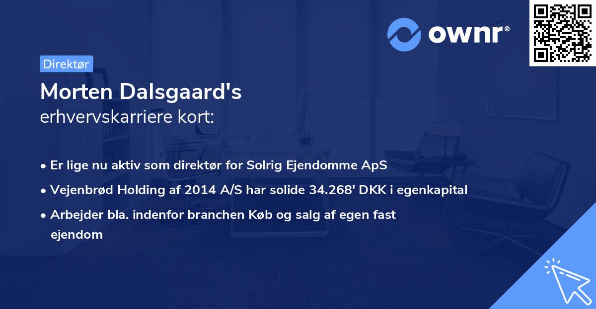 Morten Dalsgaard's erhvervskarriere kort