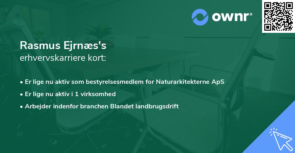 Rasmus Ejrnæs's erhvervskarriere kort