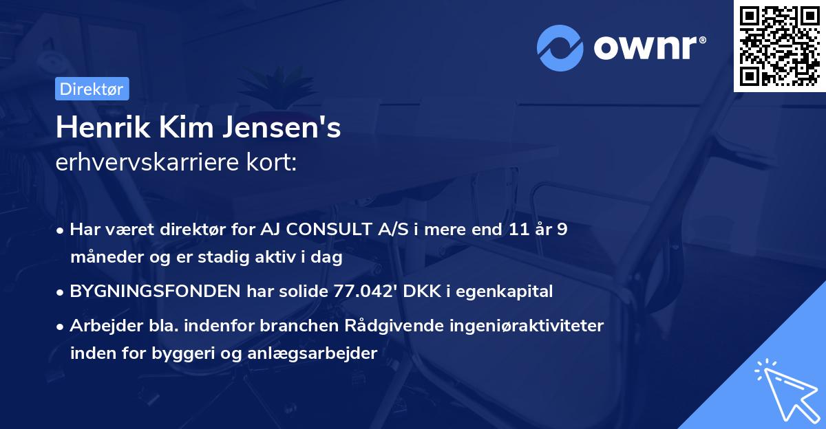 Henrik Kim Jensen's erhvervskarriere kort