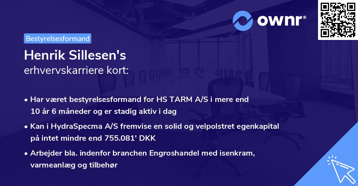 Henrik Sillesen's erhvervskarriere kort