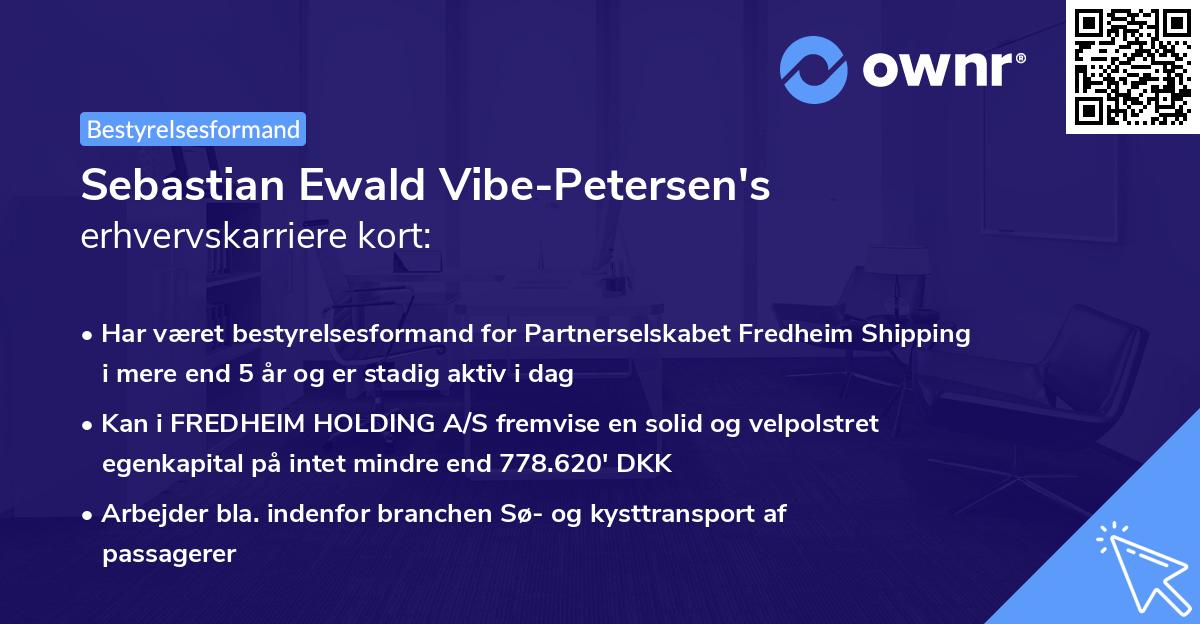 Sebastian Ewald Vibe-Petersen's erhvervskarriere kort