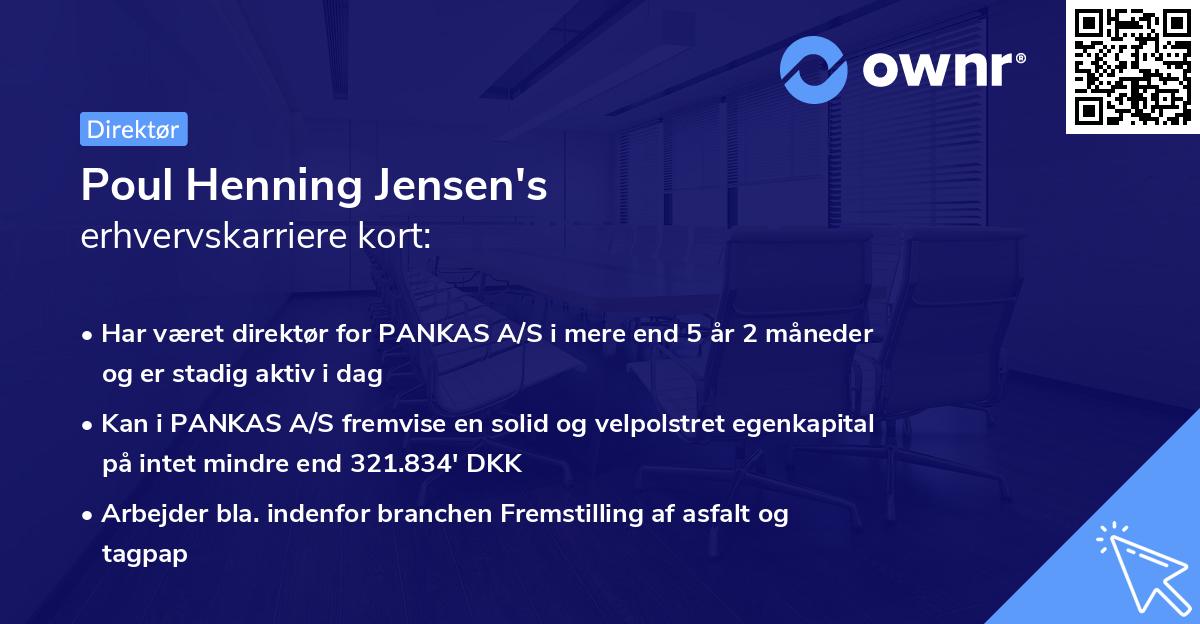 Poul Henning Jensen's erhvervskarriere kort