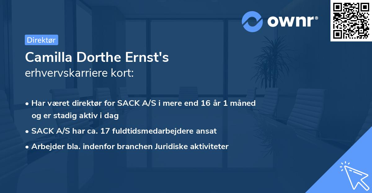 Camilla Dorthe Ernst's erhvervskarriere kort