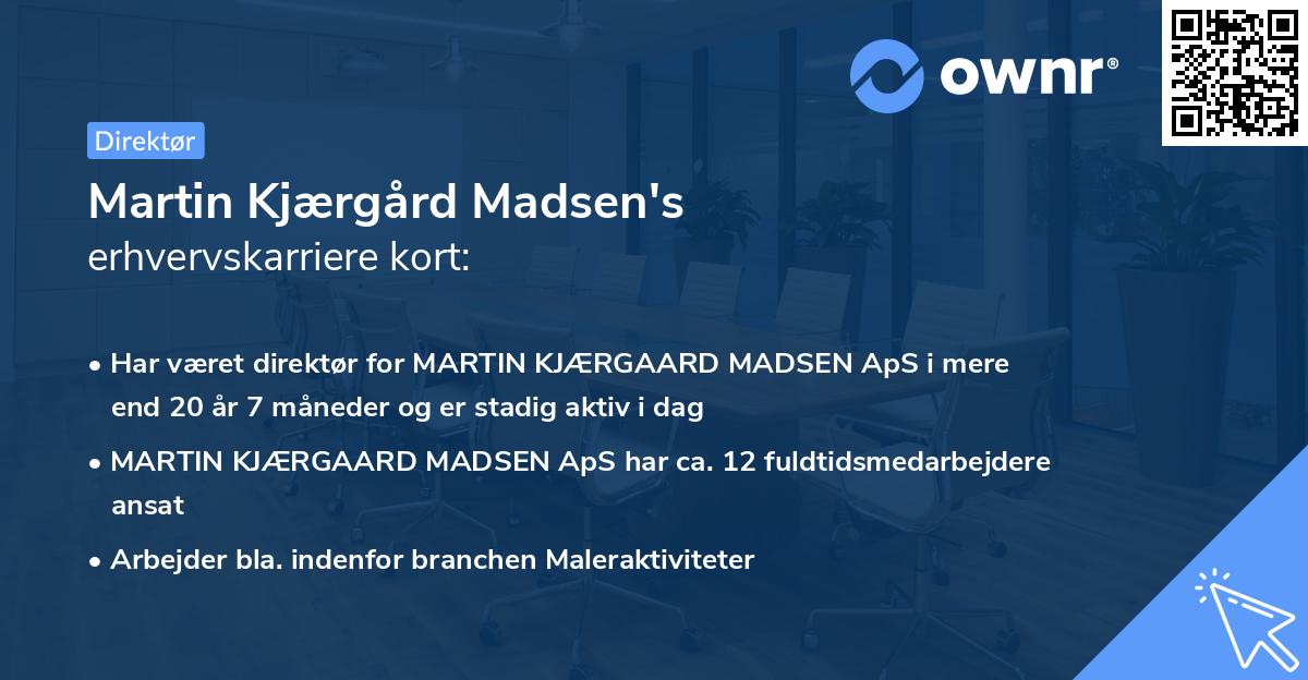 Martin Kjærgård Madsen's erhvervskarriere kort