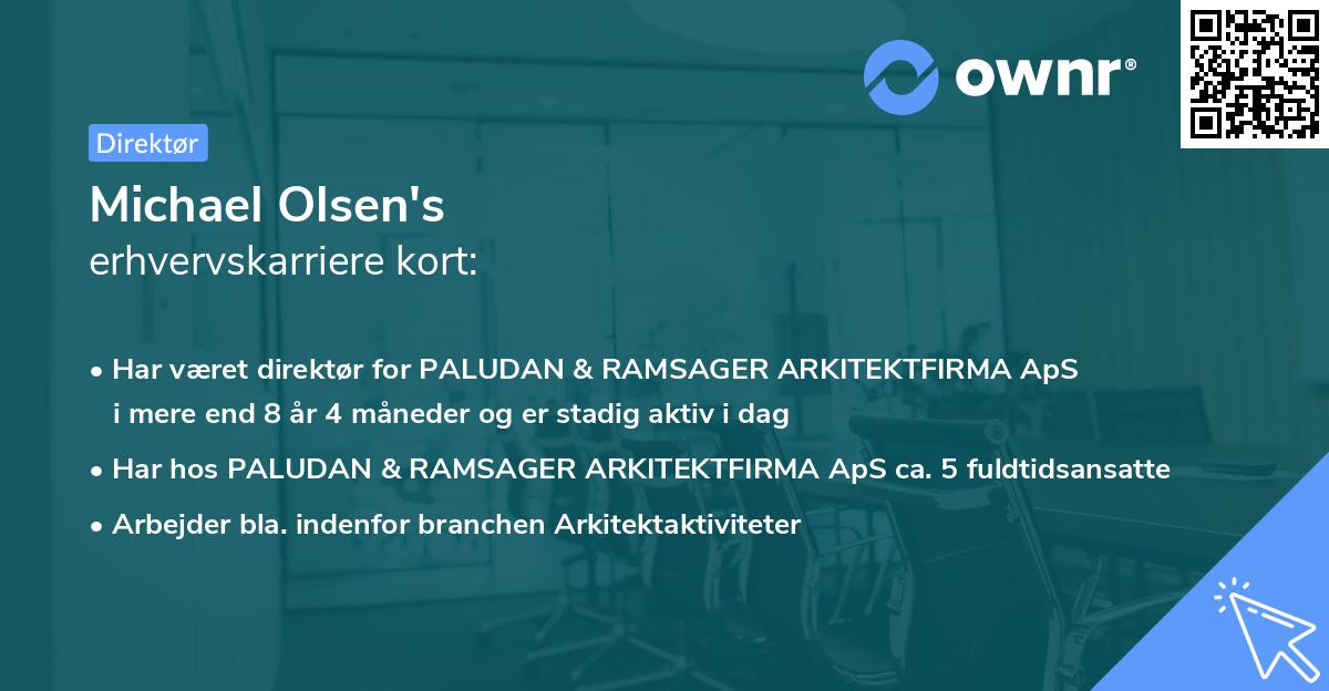 Michael Olsen's erhvervskarriere kort