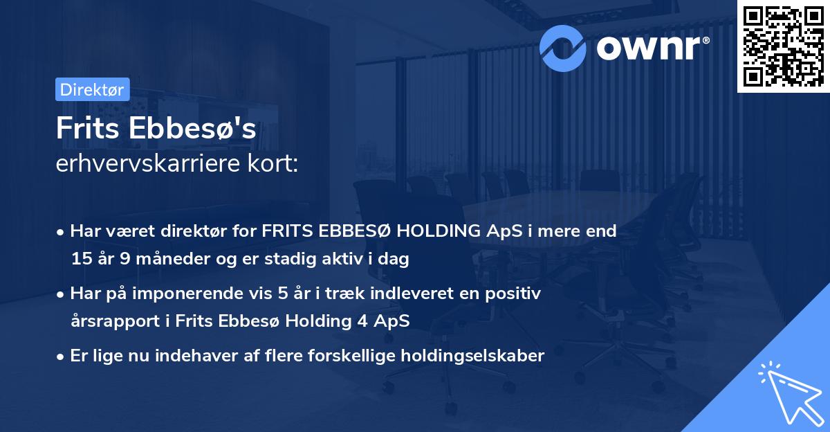 Frits Ebbesø's erhvervskarriere kort