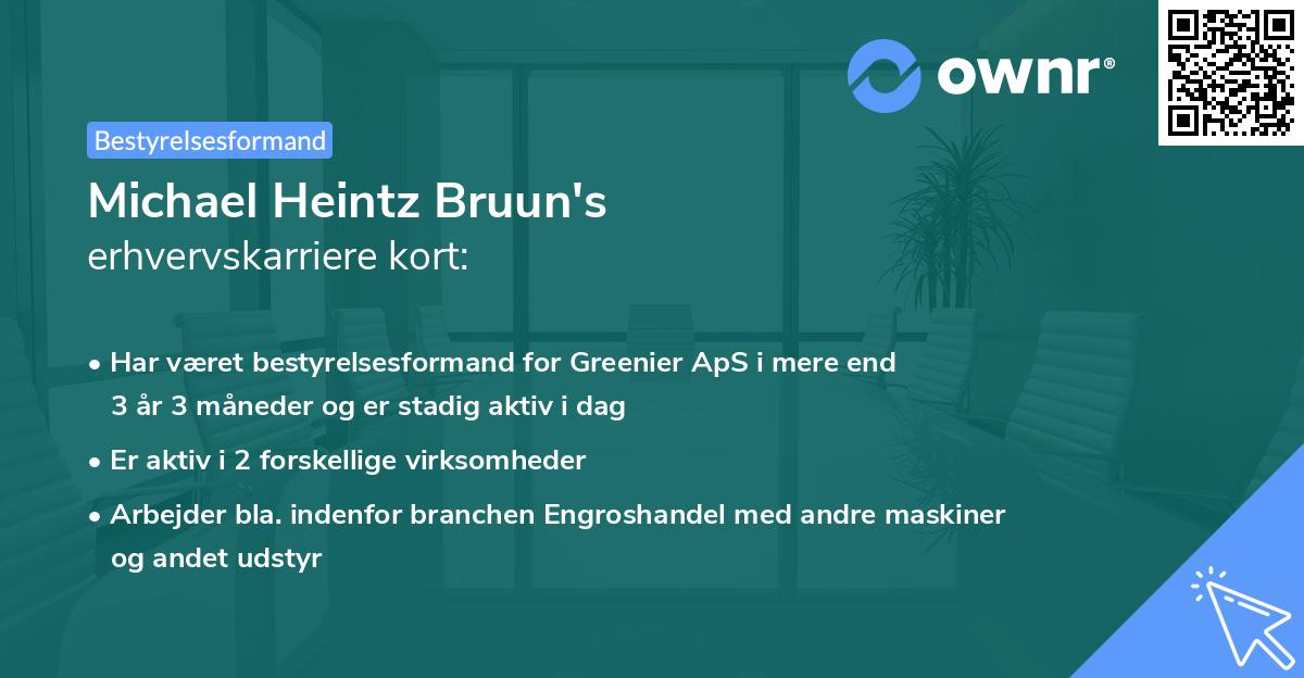 Michael Heintz Bruun's erhvervskarriere kort