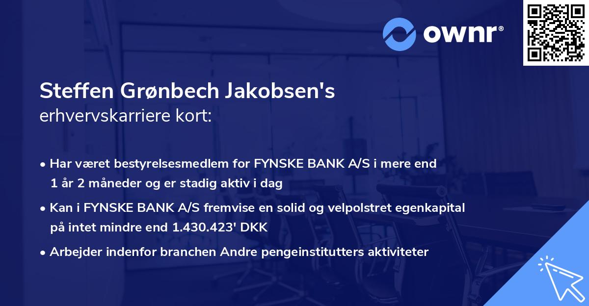 Steffen Grønbech Jakobsen's erhvervskarriere kort