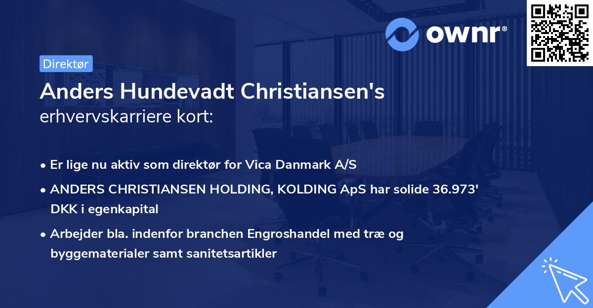 Anders Hundevadt Christiansen's erhvervskarriere kort