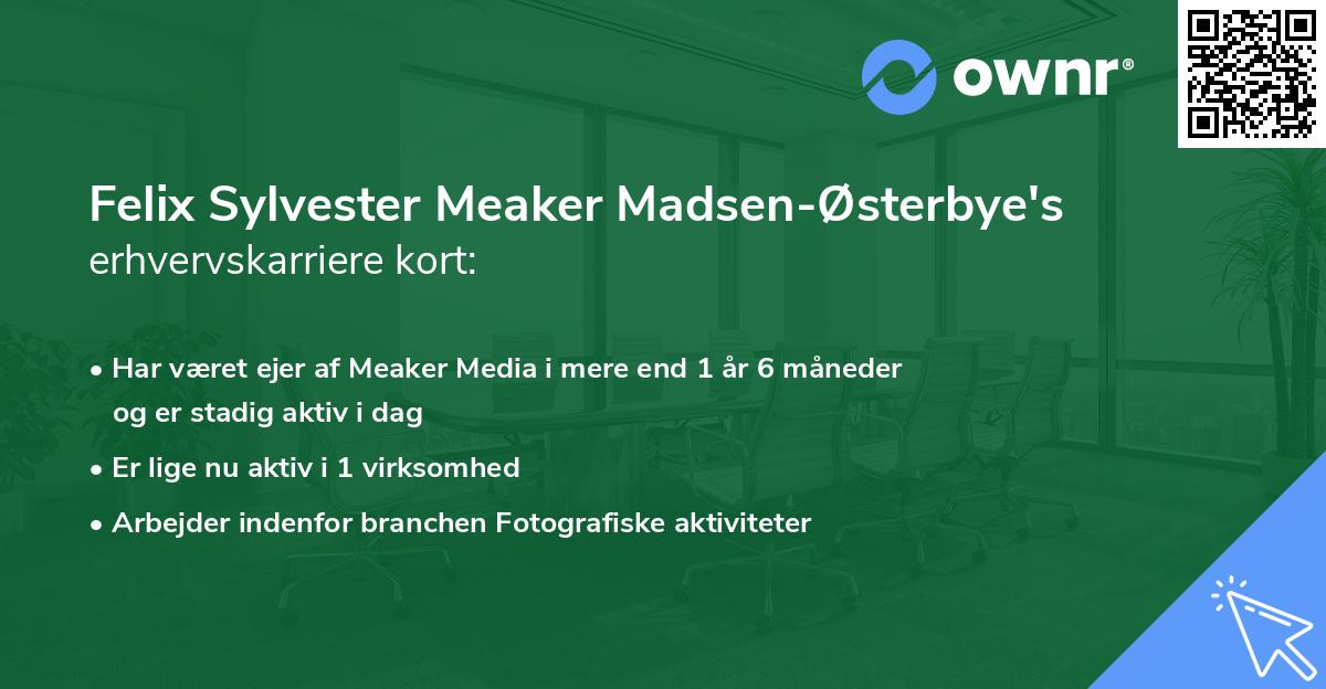 Felix Sylvester Meaker Madsen-Østerbye's erhvervskarriere kort
